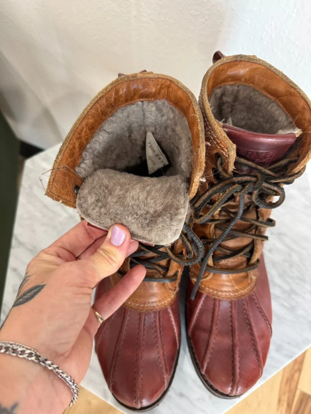 Frye Leather Duck Boots
